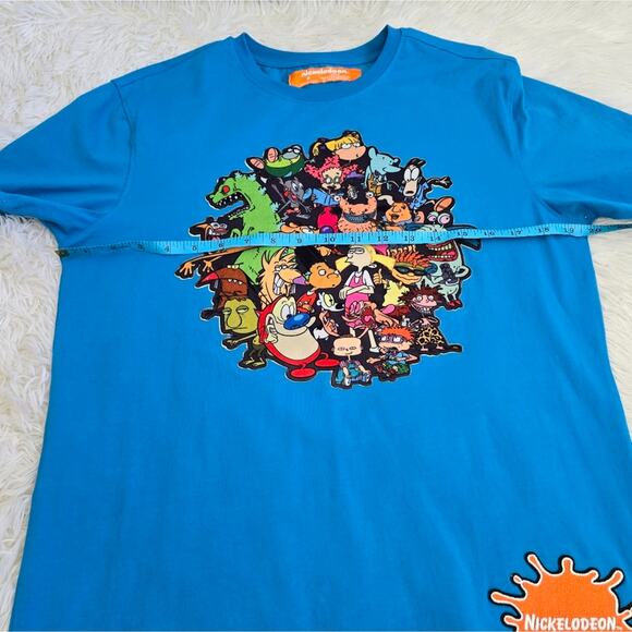 90's Nickelodeon Y2K Show Patch Blue Graphic Tee Unisex Small - Picture 9 of 12
